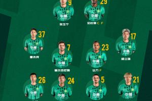 北京国安今日首发 京沪大战！磕！